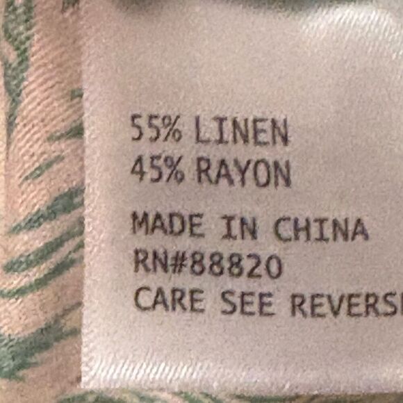 Rachel Zoe linen‎ blend tropical green halter crop top size L NEW - Picture 6 of 8